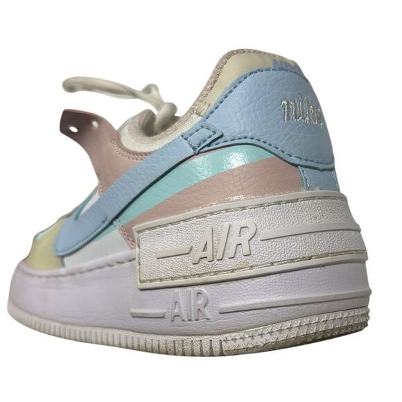 Nike Air Force Ones Pastel Blue Green Pink Size 8.5 Sneakers 2019 - Picture 14 of 15
